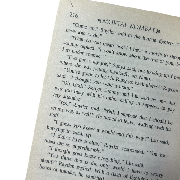 Mortal Kombat - 1995 Paperback Novel - Picture 9 of 9